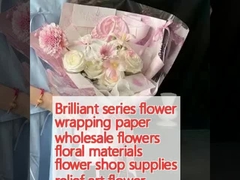 Brilliant série papel de embrulho de flores venda por atacado de flores materiais florais loja de flores suprimentos de relevo arte papel de embrulho de flores