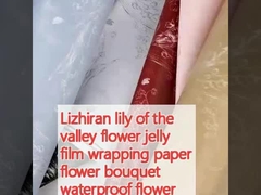 Lizhiran lírio do vale flor geléia filme papel de embrulho flor buquê papel de flores à prova d'água flor loja de flores papel de embrulho