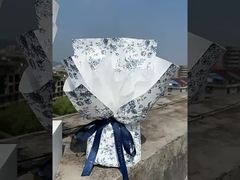 Papel de embrulho de arte floral retro, buquê de flores frescas, papel de embrulho impermeável popular, floral