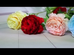 Simulação de casamento de peônia e decoração de casa de rosas simuladas