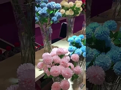 Simulação de Bola de Três Cabeças Crisântemo Flores Falsas Hortensias Flores Artificiais Ténis de Mesa Cris