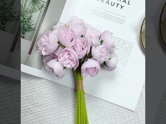 27 flores de lótus artificiais, salão de casamento buquês portáteis, fresco e simples decoração de casa foto