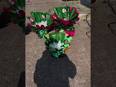 Papel de embrulho de flores de Natal, papel de embrulho de buquê de maçã na véspera de Natal, floco de neve à prova d'água