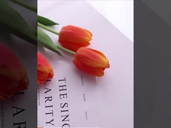 Bouquet simulado com toque hidratante, arranjo floral de tulipas de luxo, decoração de bolo da sala de estar