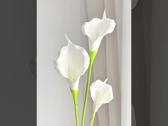 Calla lírio flor artificial decoração de mesa de jantar em casa, arranjo de flores do salão de casamento e foto