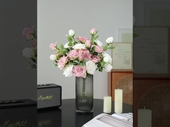 Rosa carbonizada biónica, flor artificial, sala de estar e mesa de jantar de luxo, decoração de buquê