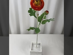 Tecido de escombros com 2 cabeças, buquê de simulação de flor de lótus, decoração de casamento, decoração residencial, arte