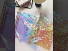 Papel de revestimento de flores colorido, papel perolado, arco-íris laser, doces transparentes de sete cores