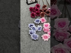 Simulação de Falsas Flores Flores 6 Cabeças Rose Bundle Casa Decoração Sala de estar Fotografia Adereços Weddi