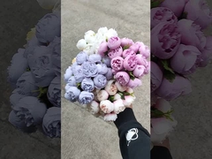 Bouquet de flores artificiais de 27 cabeças de rosa de chá, Lafite, Bouquet de flores artificiais de casamento, decoração de casa