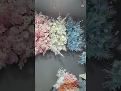 Céu cheio de folhas, plantas verdes estreladas, flores simuladas, folhas de bordo, decoração de casamento, mel