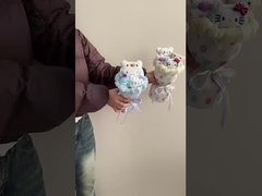 Tecido de polka de dopamina acabado bouquet sabão rosa presente de Dia dos Namorados para os melhores amigos e namorada