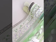 Minte Manbo fita de flores buquê flutuante desenho floral artesanal DIY presente pacote de bolo faixa decorativa