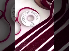 Banda de veludo fino e cintilante da série vermelha