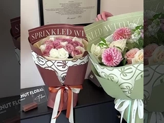 Papel de embalagem de flores floral impermeável da série Kroxin