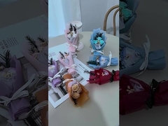 Mini buquê de flores pequenas Natal e Dia dos Namorados rosa sabão flor caixa de presente para combinar com casamentos