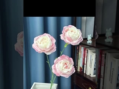 Simulação de flores, 3 rosas, decoração de casa de casamento, arranjo de cena de bouquet feito à mão, Fak transfronteiriço