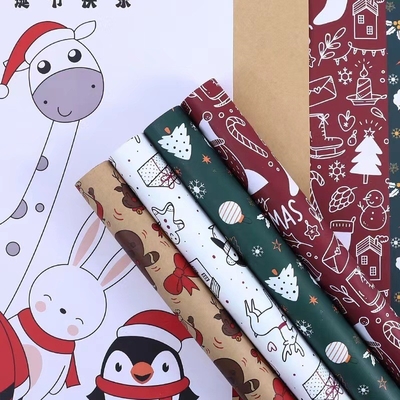 Bom preço. Papel de papel de embrulho 58cm x 58cm do Feliz Natal impressos folhas do papel de embalagem 20 no saco on-line
