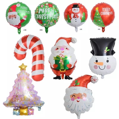 Bom preço. Decoração de festa árvore de Natal folha de cana Balão com boneco de neve on-line