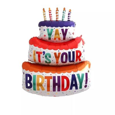 comprar Balões de folha de alumínio com tema de bolo Brinquedos infantis para decoração de festa de aniversário Fabricação em linha