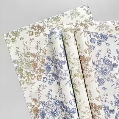 Bom preço. 50 g de papel de embrulho de florista personalizado para embalagem de flores e folhas em buquês on-line