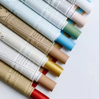 comprar Papel de embalagem de flores de polpa de cores mistas e à prova d'água para buquês de luxo 58*58cm online manufacture