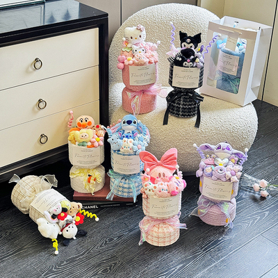 Bom preço. Meninas boneca Kulomi Bouquet canela boneca de cachorro Para namorada amigo Graduação / presente de aniversário on-line