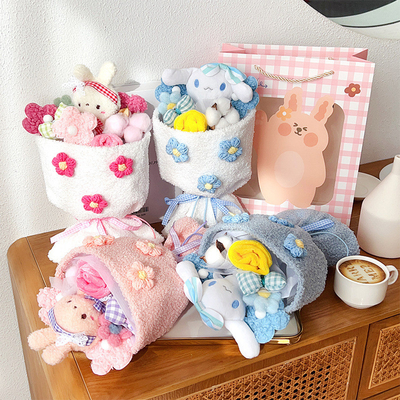 Bom preço. Presentes para o Dia das Mães Dia dos Namorados feitas de coelho de pelúcia buquês de bonecas para namoradas ou musas como presentes de aniversário on-line