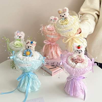 Bom preço. Boneca de Papel de Plush Sydney Twist Stick Cachorrinho Velho Homem de Neve Bouquet Ideal Dia dos Namorados presente criativo para namorada on-line