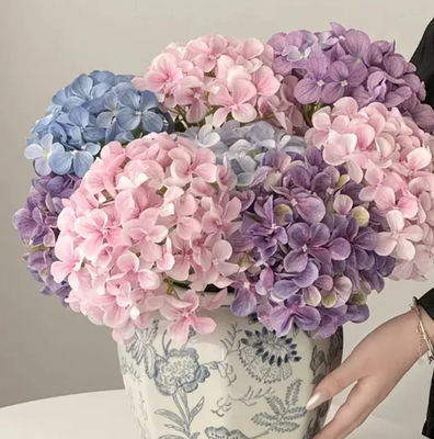 comprar Casa Decoração Flor Artificial Hortensias Restaurante Decoração Flores Arranjo de Casamento Arranjo de Casamento Grande Hortensias Fabricação em linha