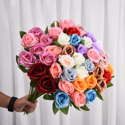 Bom preço. Rosas de imitação feitas à mão para casa de casamento Decoração do Dia dos Namorados on-line