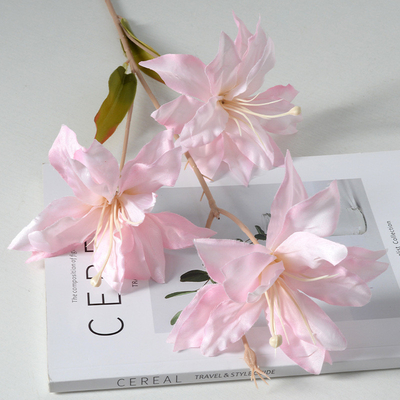 Bom preço. Tecido de seda lírio casamento guia de estrada casa decoração sala de estar flor artificial on-line