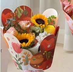 Bom preço. Papel de embrulho de flores, papel kraft de linguagem de flores de verão on-line