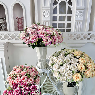 comprar Ice Heart Corner rosa flores artificiais decoração cena do festival de casamento Fabricação em linha