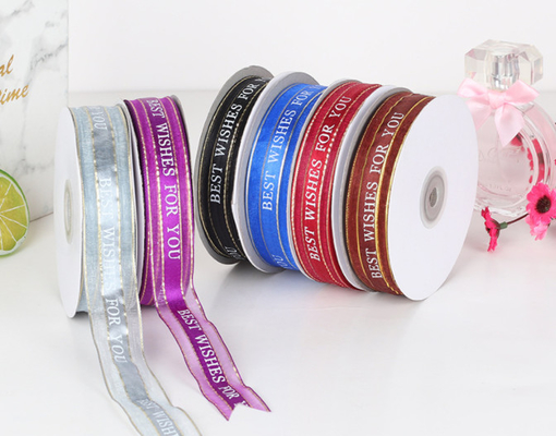 comprar Quatro fios dourados, bordas de cetim, fita de seda, cartas impressas, os melhores desejos para ti, caixa de bolo, flores frescas, cozimento, fita. online manufacture