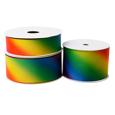 Bom preço. Meisida fita de transferência de calor de impressão de linha de cinto gradiente cor arco-íris fita personalizada fita de poliéster on-line