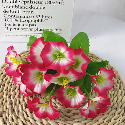 Bom preço. Simulação da glória da manhã, flor de trompete, flor falsa, feixe de glória da manhã, flor de seda, engenharia de decoração macia, flor simulada, flor artificial transfronteiriça on-line