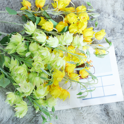 Bom preço. Flores de simulação nórdica de alta qualidade, sinos de vento, flores de seda, flores falsas, mobiliário doméstico, hospedagens, salas de estar, arranjos florais de escritório, flores de seda, decorações de casamento on-line