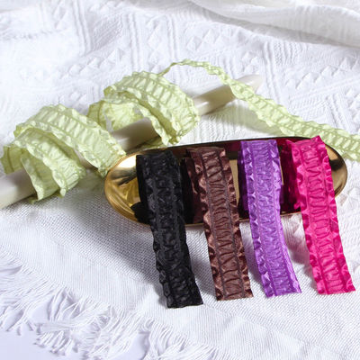 comprar Laço de fita de tecido com borda de saia de poliéster dobrada ecológica para acessórios de cabelo DIY e embalagem de caixa de presente Fabricação em linha
