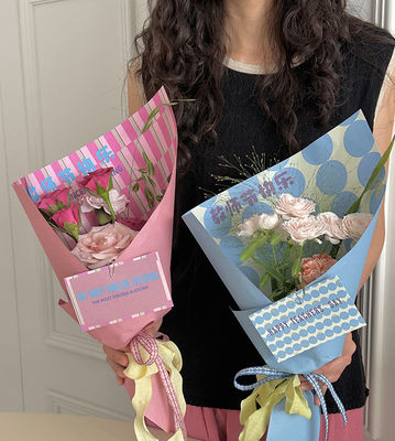 comprar Materiais florais Dia do Professor Série de Dopamina Faixa Flores Single Bouquet Strap para Flores Pacotes Tecido Fabricação em linha