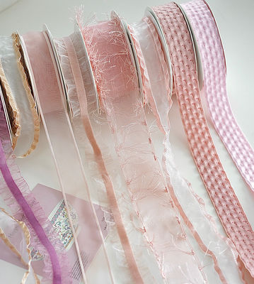 comprar Faixa de tecido Banda de flores Banda de buquê para cozimento Faça você mesmo Embalagem floral feita à mão Faixa Rosa suave Roxa Roxa Série 4cm/10m Fabricação em linha