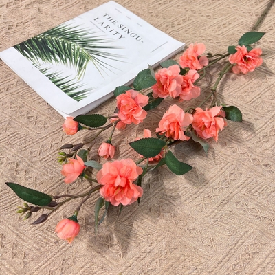 Bom preço. Simulação de casa de camélia de montanha Italuia, arte floral de seda, camélia de várias cabeças, decoração do salão de casamento, flores em pé on-line