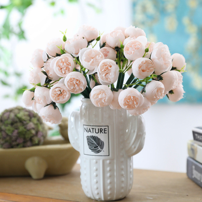 Bom preço. Bouquet de flores artificiais de 27 cabeças de rosa de chá, Lafite, bouquet de flores artificiais de casamento, decoração do lar, fotografia e arranjo on-line