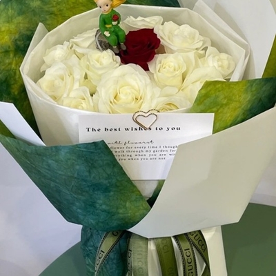 comprar Bocado de flores em papel lavado a tinta, papel de embrulho decorativo do Pequeno Príncipe, embalagens de papel de textura plana de pedra, flores frescas, materiais de floristeria artesanal online manufacture