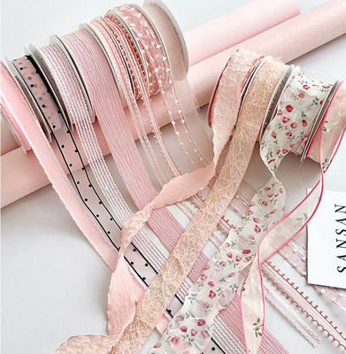 comprar Rizhao Honey Series Fita de Laço Buquê Decoração Flutuante Artesanal Floral DIY Embalagem de Presente Correias Material de Poliéster Solidez da Cor Fabricação em linha