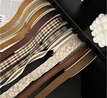 comprar Fabricado pelo homem Série Maillard Outono/Inverno Faixa Flor Regalo Faixa Bouquet Faça você mesmo Faixa Arranjo Floral Embalagem Regalo Faixa Marrom/Cores personalizadas Fabricação em linha