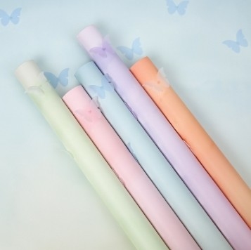comprar Papel de embrulho floral impermeável com design de borboleta online manufacture