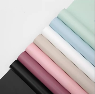 comprar Papel de Embrulho de Flores Arte de Flores Frescas em Rolo com Filme Fosco Impermeável e Toque de Pele, Cor Sólida, Cor Única, Névoa da Manhã online manufacture