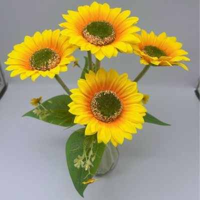 comprar Simulado Flores Flor de girassol Falso Bouquet Flor de girassol Lenço Flor Bouquet Casamento Hotel Decoração Flores online manufacture