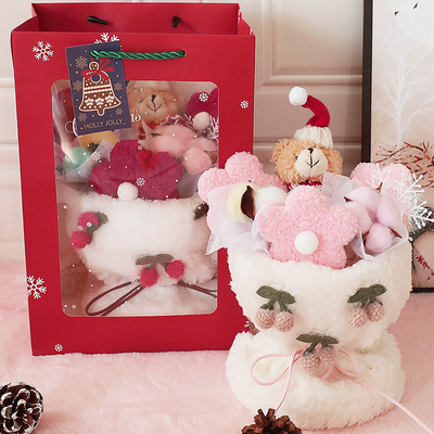 comprar Presentes de Dia dos Namorados e de Natal para a sua namorada e melhor amiga: montar uma barraca com bonecas, buquês, brinquedos de pelúcia feitos à mão e presentes de flores online manufacture